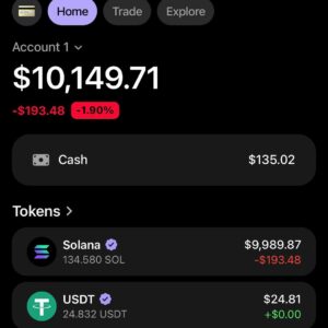 135 SOL Phantom Wallet