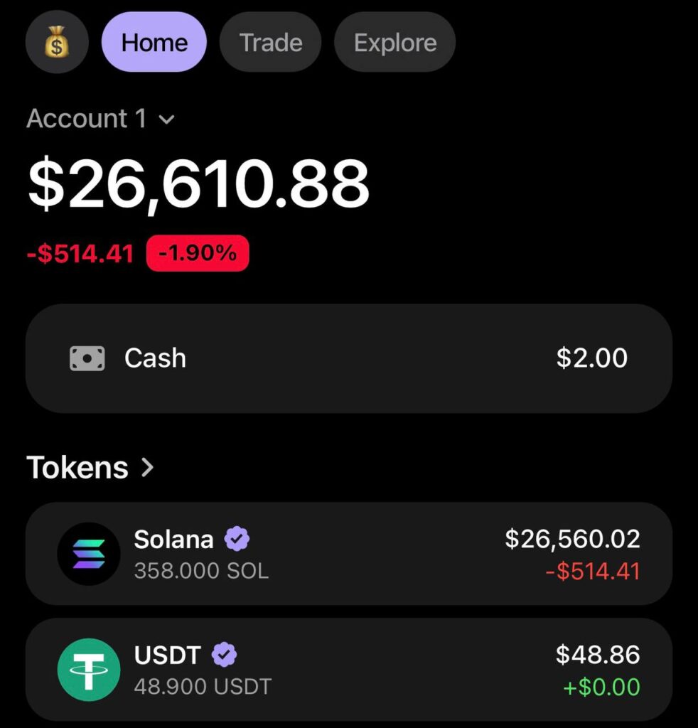 350 SOL Phantom Wallet