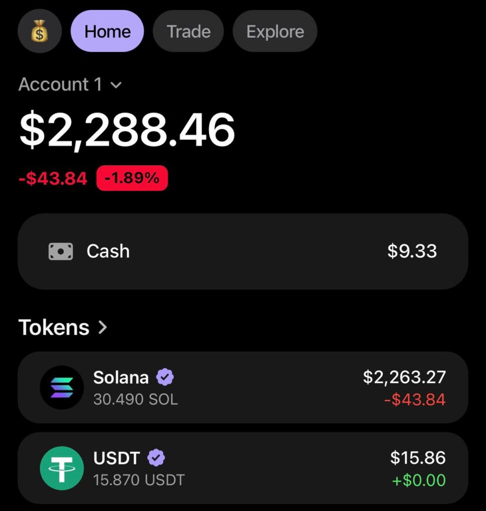30 SOL Phantom Wallet